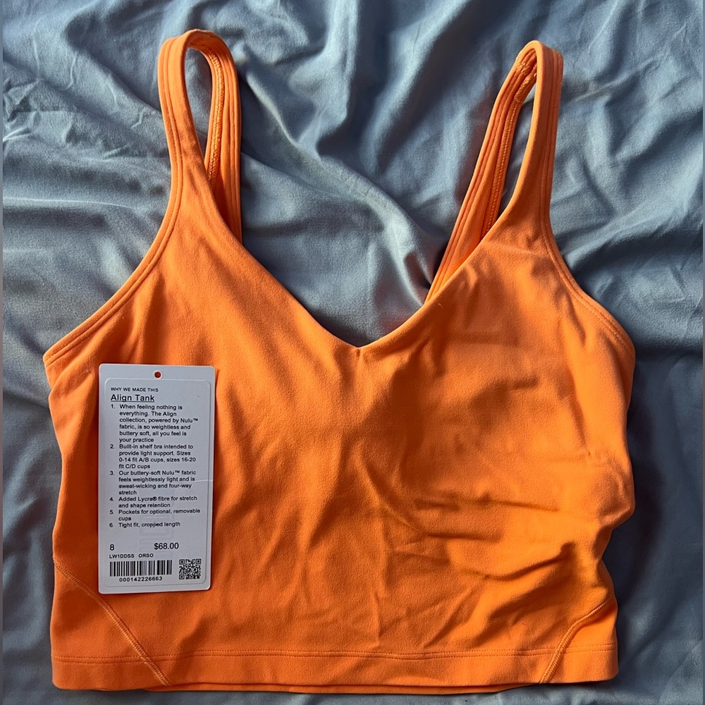 Lululemon orange soda align tank
